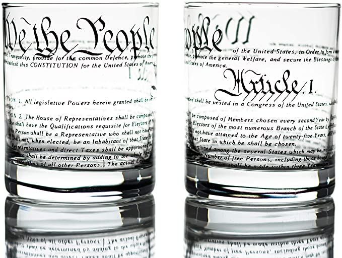 Greenline Goods Whiskey Glasses – United States Constitution