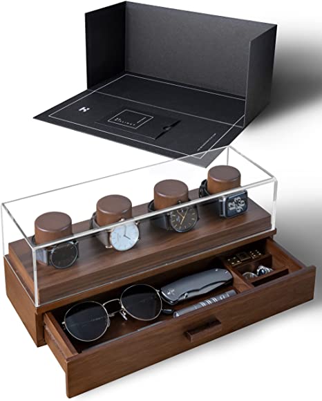 Watch Box Organizer For Men - Modern Watch Display Case