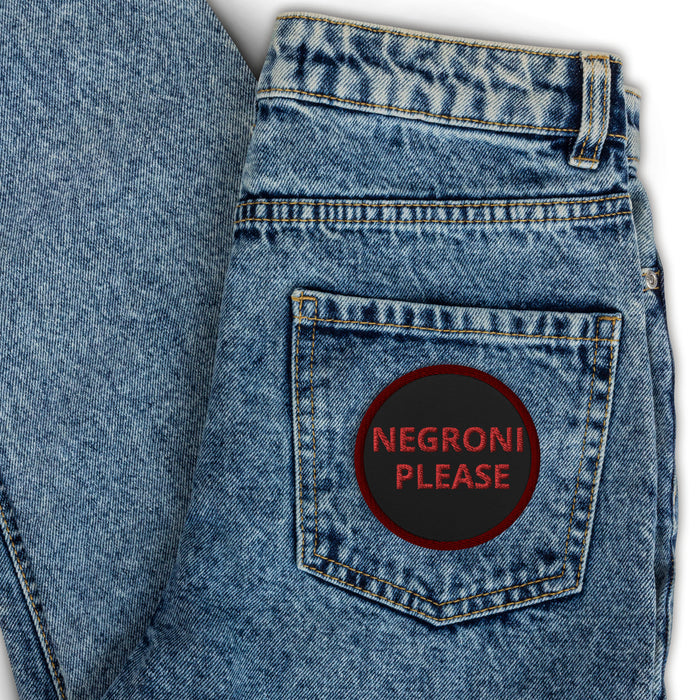 Negroni Please Embroidered patches