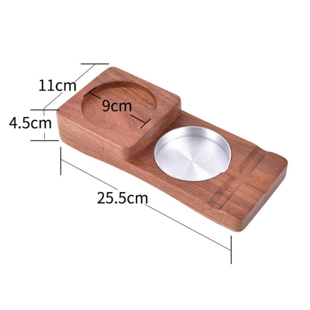 Solid Wood Whiskey Cup Holder And Cigar Ashtray