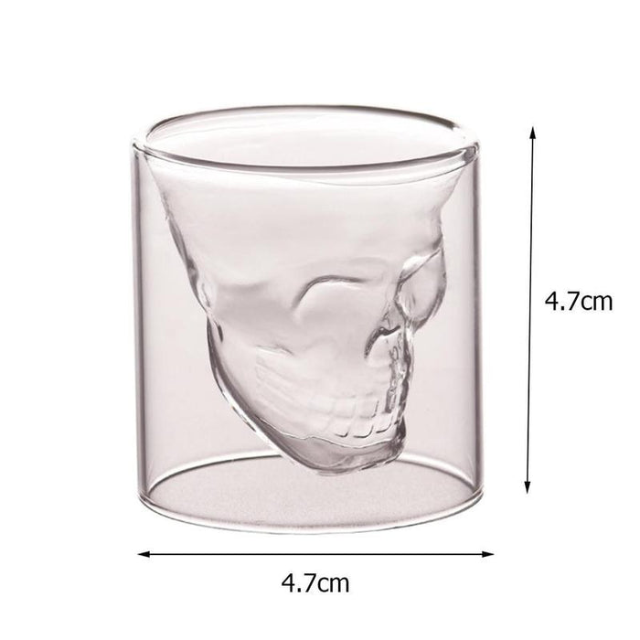 Skull Whiskey Tumbler Glass