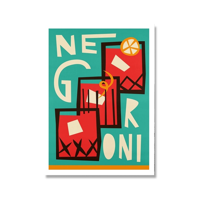Cocktail Canvas Prints - Aperol Spritz, Gin, Manhattan, Negroni