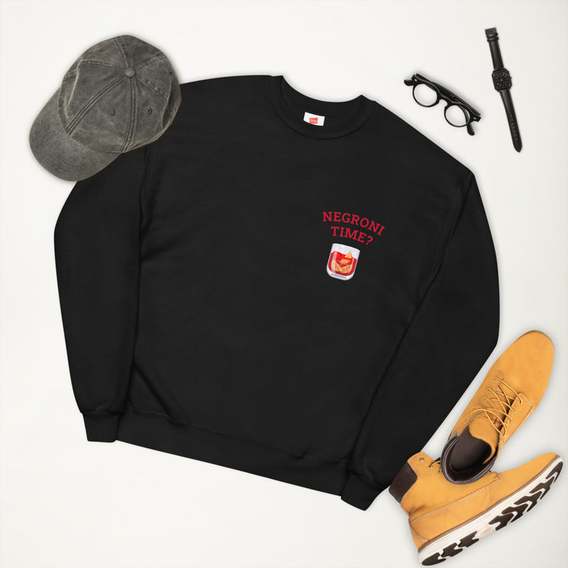 Negroni Time? Anytime! Unisex fleece sweatshirt