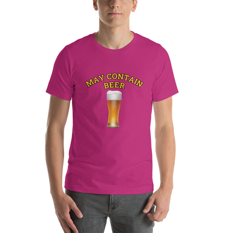 May Contain Beer Short-Sleeve Unisex T-Shirt