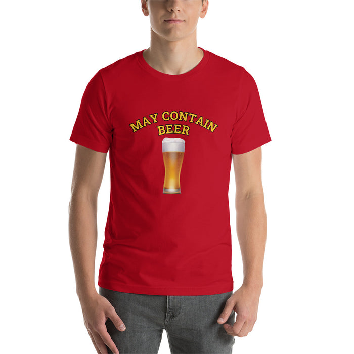 May Contain Beer Short-Sleeve Unisex T-Shirt