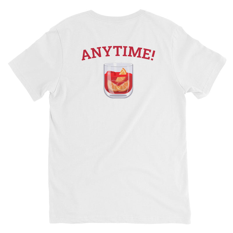 Negroni Time? Anytime! Unisex Short Sleeve V-Neck T-Shirt