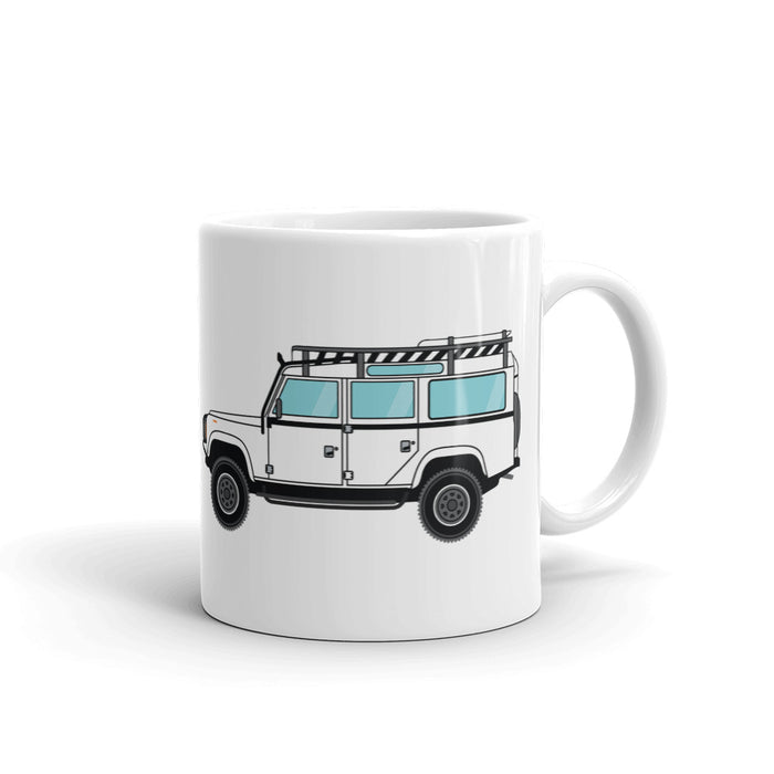 Land Rover White glossy mug